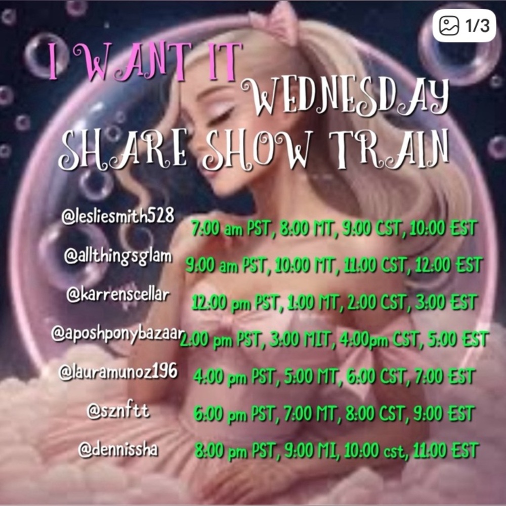 I want it Wednesday share show